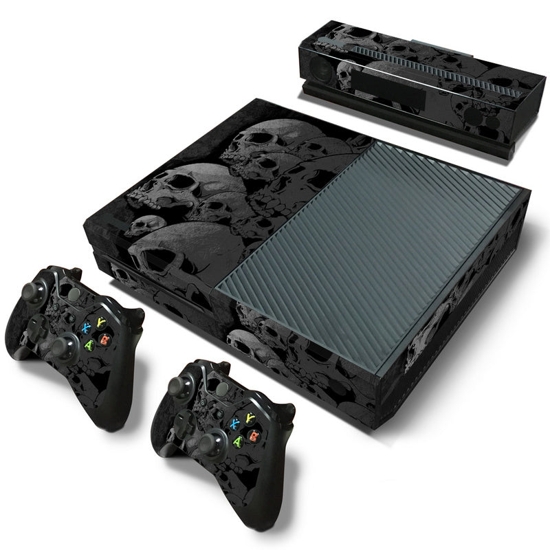 Skull design skin sticker for Microsoft xbox one vinyl protective cover sticker for xbox one console controle skin for xbox one