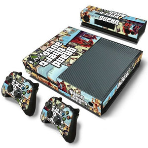 GTA-V skin sticker For Microsoft Xbox One vinyl protective cover sticker for xbox one console controle skin for xbox one
