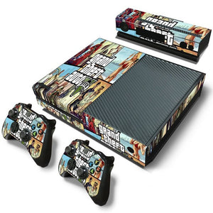 GTA-V skin sticker For Microsoft Xbox One vinyl protective cover sticker for xbox one console controle skin for xbox one