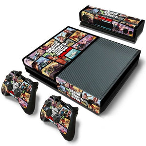 GTA-V skin sticker For Microsoft Xbox One vinyl protective cover sticker for xbox one console controle skin for xbox one