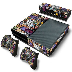 GTA-V skin sticker For Microsoft Xbox One vinyl protective cover sticker for xbox one console controle skin for xbox one