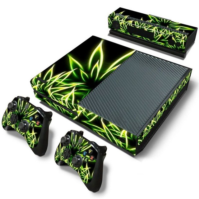 Weed skin sticker For Microsoft Xbox One vinyl protective cover sticker for xbox one console controle skin for xbox one