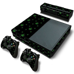 Weed skin sticker For Microsoft Xbox One vinyl protective cover sticker for xbox one console controle skin for xbox one