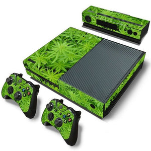 Weed skin sticker For Microsoft Xbox One vinyl protective cover sticker for xbox one console controle skin for xbox one