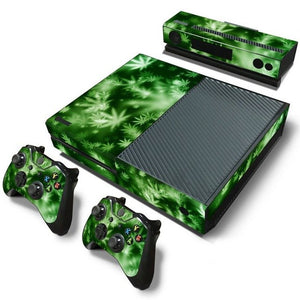 Weed skin sticker For Microsoft Xbox One vinyl protective cover sticker for xbox one console controle skin for xbox one