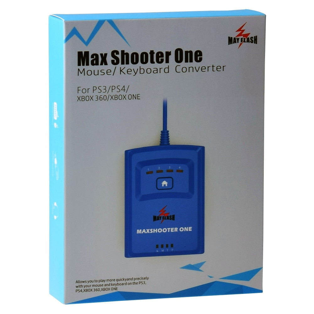 Mayflash Max Shooter ONE Mouse Keyboard Converter Adapter for PS3 / PS4 / XBox 360 / XBox One / Xbox one S without Delay