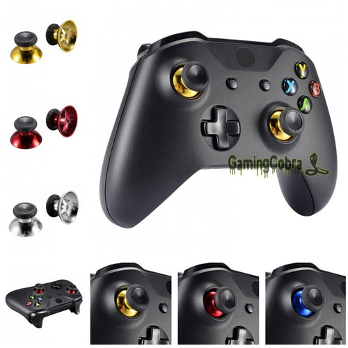 2 Pcs Chrome Analog Caps Thumbsticks for Xbox One X / for Xbox One S / for Xbox One Elite / for Xbox One Standard Controller