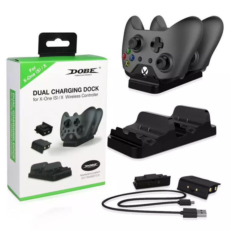 Dual Charging Dock Station Charger with 2 Rechargeable Batteries Charger for XBOX ONE, Xbox One S for Xbox one X Gamepad