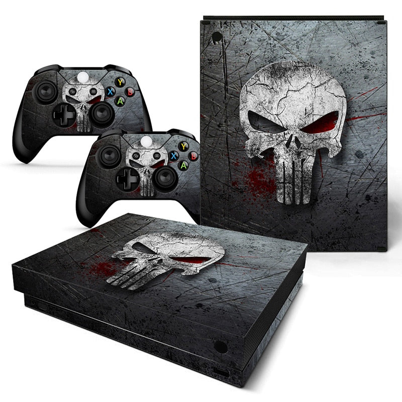 For XBOX ONE X console sticker and 2 controllers sticker for XBOX ONE X vinyl sticker for xbox one X skin sticker---0889