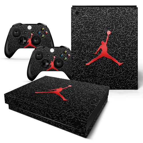 For XBOX ONE X console sticker and 2 controllers sticker for XBOX ONE X vinyl sticker for xbox one X skin sticker---0996
