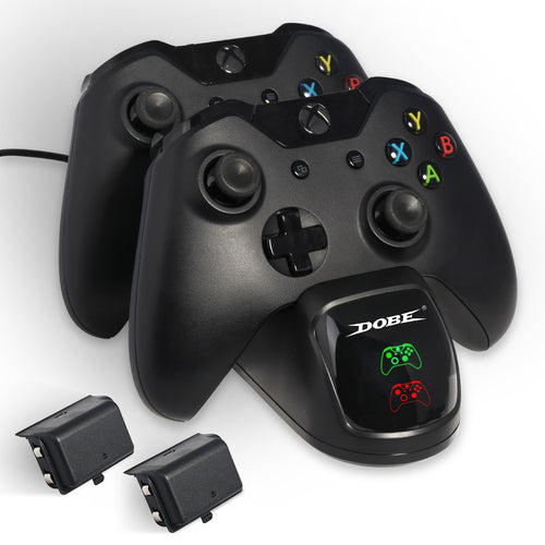 Controller Charger For Xbox One / Xbox One S / Xbox One X Dual Gamepad Charging Station Dock with 2 Rechargeable Battery Pack
